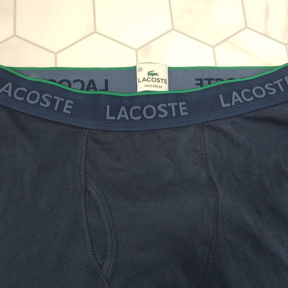 Excellent Used Condition Men's Lacoste Boxer Brief Blue Size Medium - Picture 10 of 13